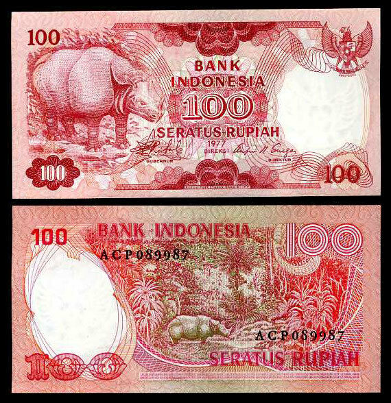 INDONESIA 100 RUPIAH 1977 P 116 UNC
