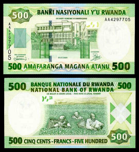 Rwanda 500 Francs 2004 P 30 UNC