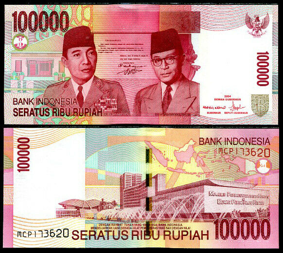 Indonesia 100000 Rupiah 2004 / 2008 P 146 UNC