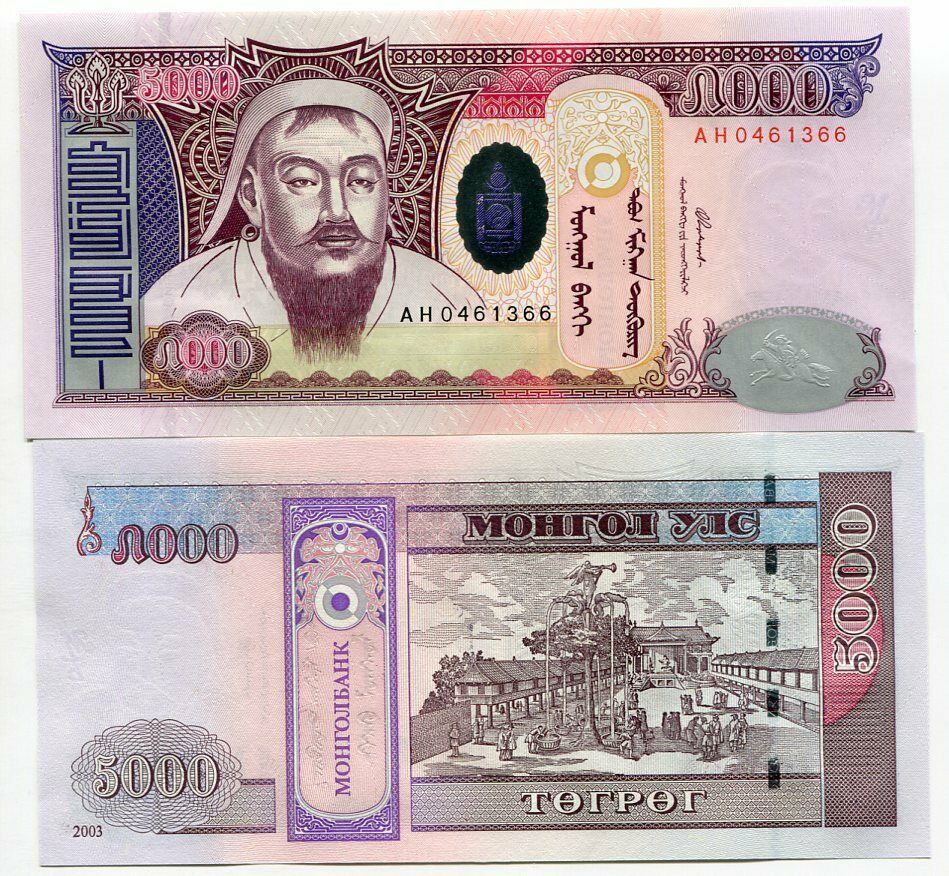 Mongolia 5000 Tugrik 2003 P 68 UNC