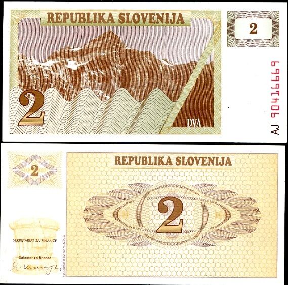 Slovenia 2 Tolajev 1990 P 2 UNC