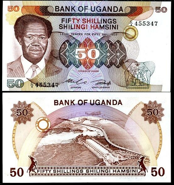 UGANDA 50 SHILLINGS 1985 P 20 UNC