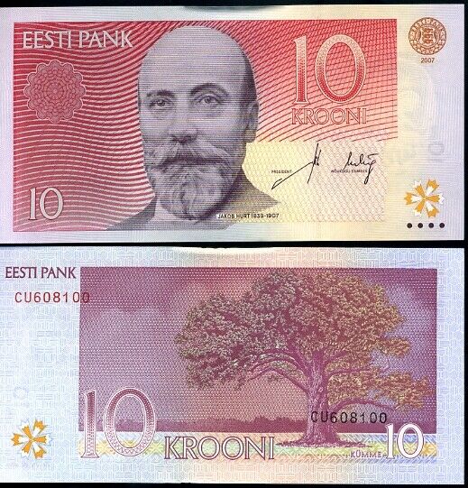 Estonia 10 Krooni 2007 P 86 UNC