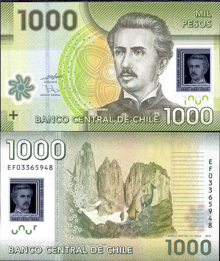 Chile 1000 Pesos 2010 P 161 Polymer UNC