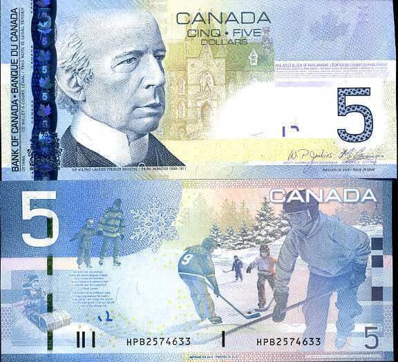 Canada 5 Dollars 2006 / 2010 P 101 UNC