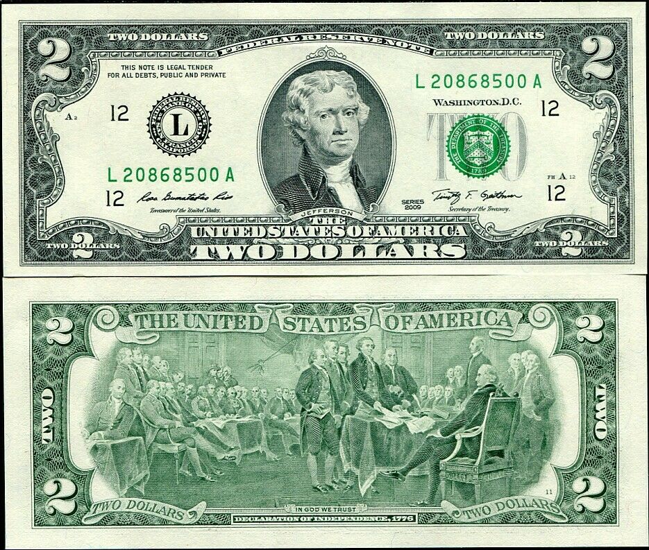 United States 2 Dollars USA 2009 P 530a L San Francisco UNC