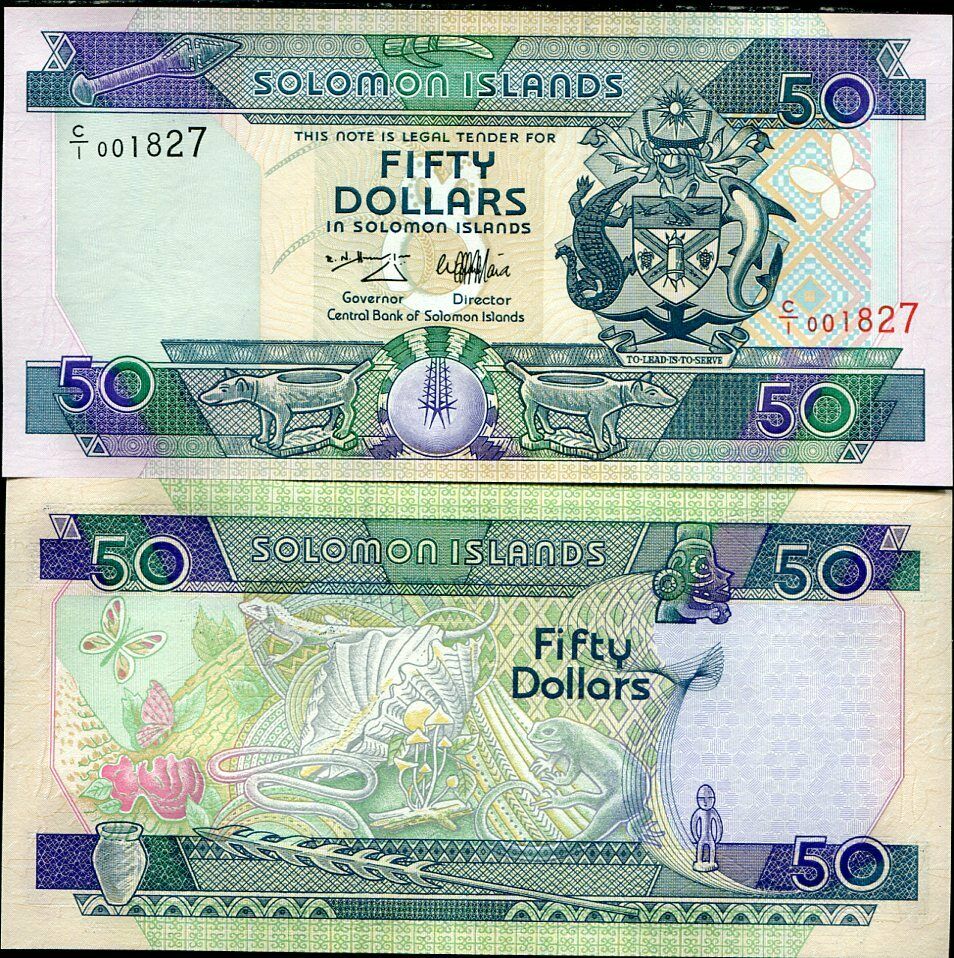 SOLOMON ISLANDS 50 DOLLARS 1996 P 22 PREFIX C/1 UNC