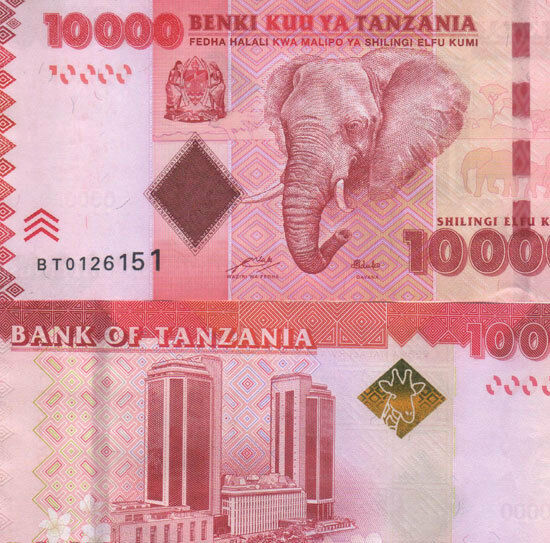 Tanzania 10000 Shillings ND 2010 P 44 UNC