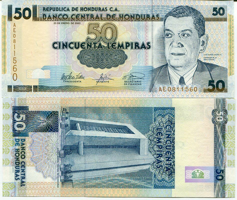 Honduras 50 Lempiras 2003 P 88 UNC