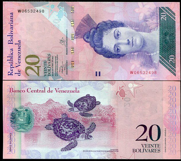 Venezuela 20 Bolivares 2013 P 91 UNC