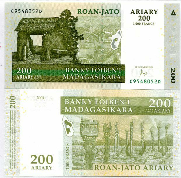 Madagascar 200 Ariary 2004/2016 P 87 c UNC