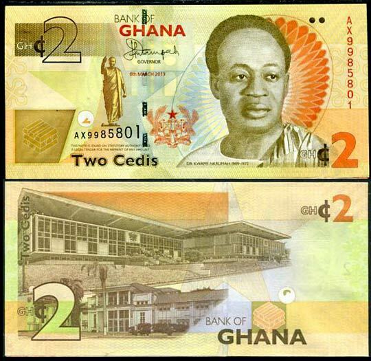 Ghana 2 Cedis 2013 P 37Ab UNC