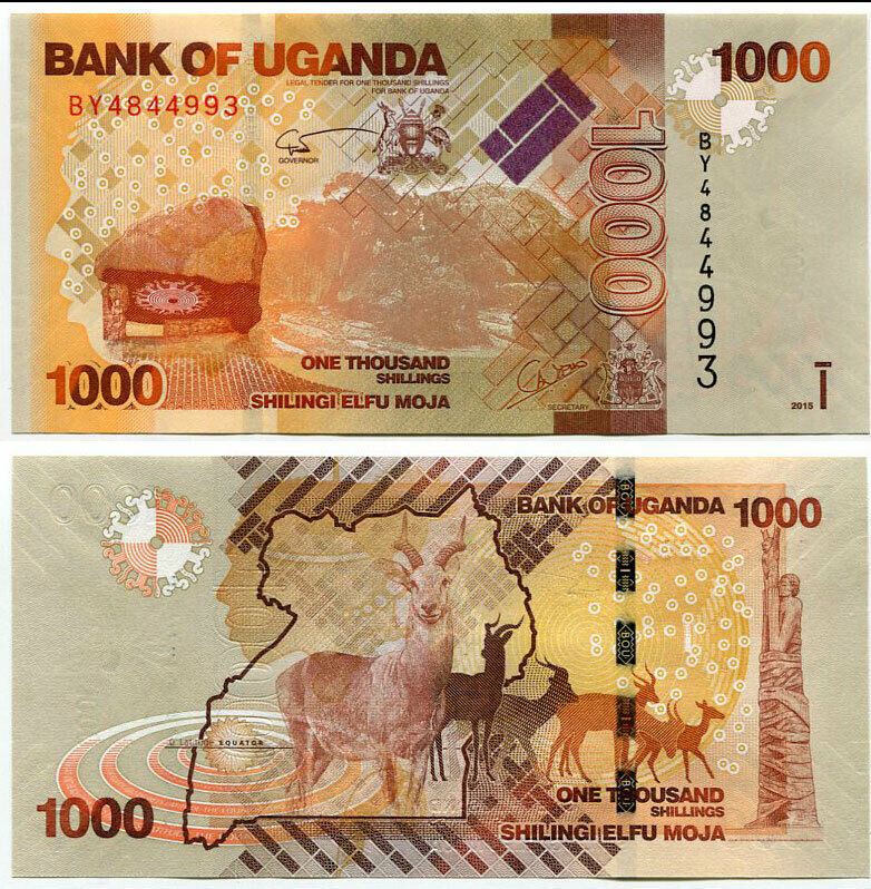 UGANDA 1000 SHILLINGS 2015 P 49 UNC LOT 10 PCS