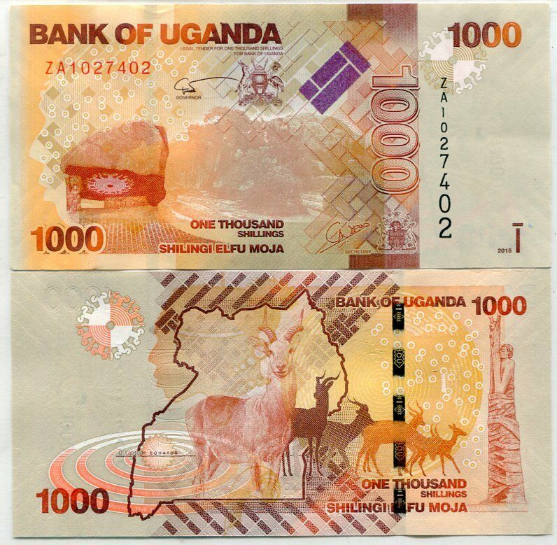 UGANDA 1000 SHILLINGS 2015 P 49 ZA REPLACEMENT BANKNOTE UNC