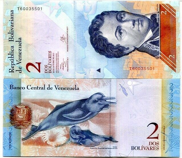 Venezuela 2 Bolivares 2013 P 88 UNC