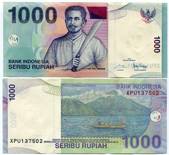 Indonesia 1000 Rupiah 2016 P 141 * Replacement XPU UNC
