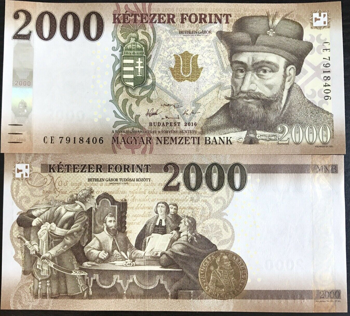 Hungary 2000 Forint 2016 / 2017 P 204 UNC
