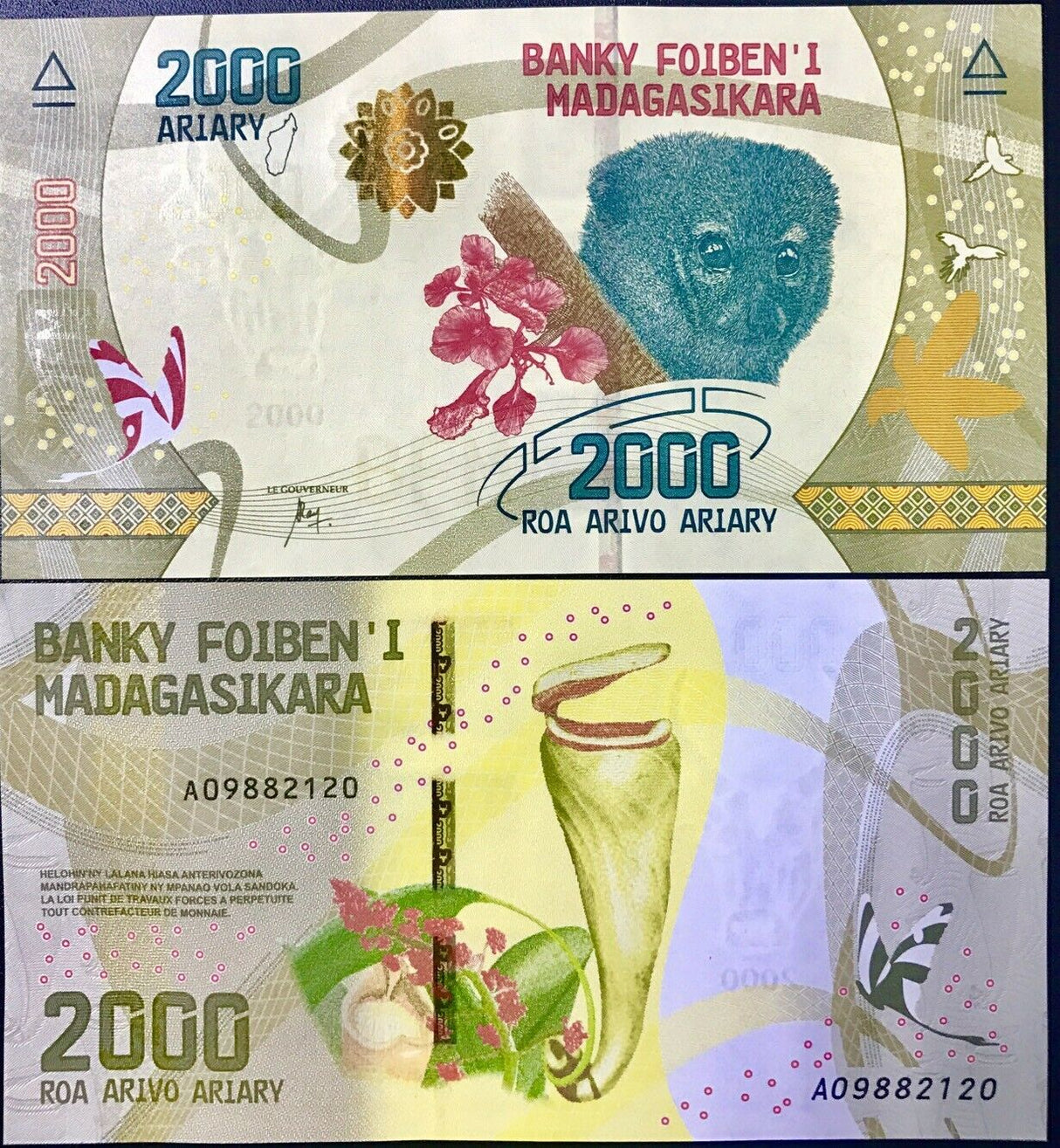 Madagascar 2000 Ariary ND 2017 P 101 UNC