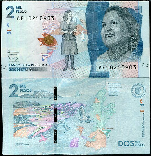 Colombia 2000 Pesos 2016 P 458 UNC