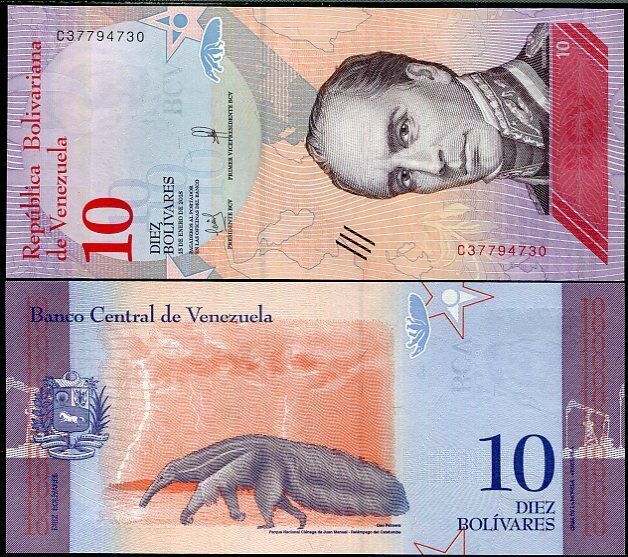 Venezuela 10 Bolivares 2018 P 103 UNC