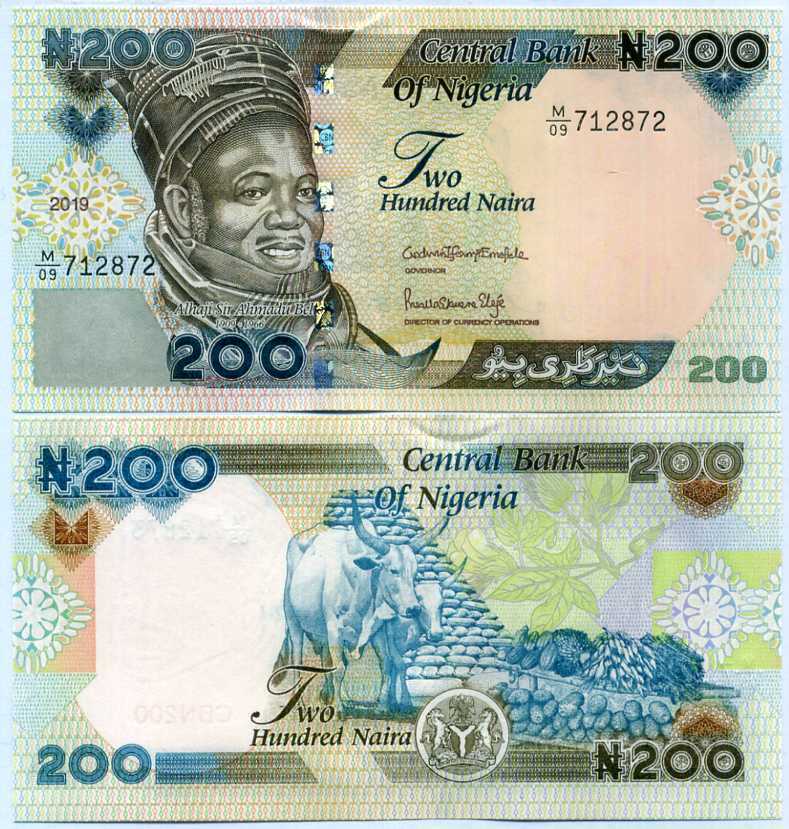 Nigeria 200 Naira 2019 P 29 UNC