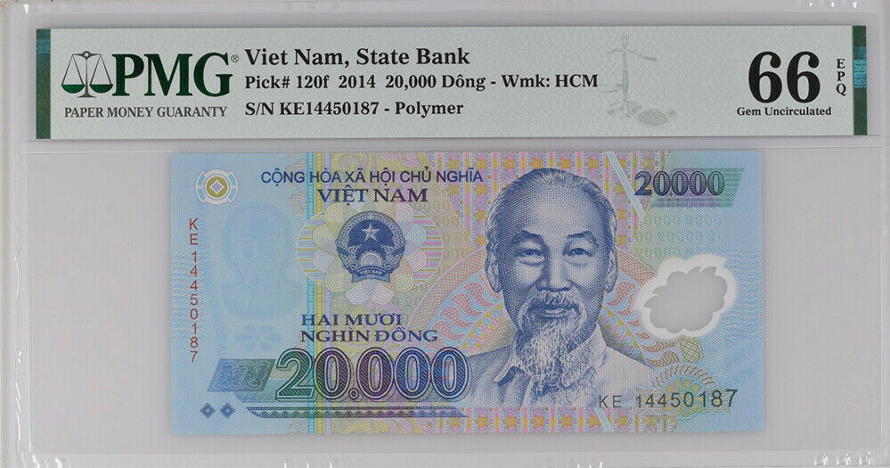 Vietnam 20000 DONG 2014 P 120 f Polymer GEM UNC PMG 66 EPQ