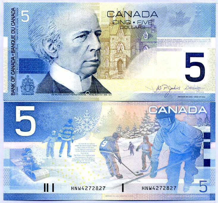 Canada 5 Dollars 2002/2004 P 101 UNC