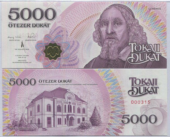 Hungary 5000 Tokaji Dukat Local Money ND 2017 UNC