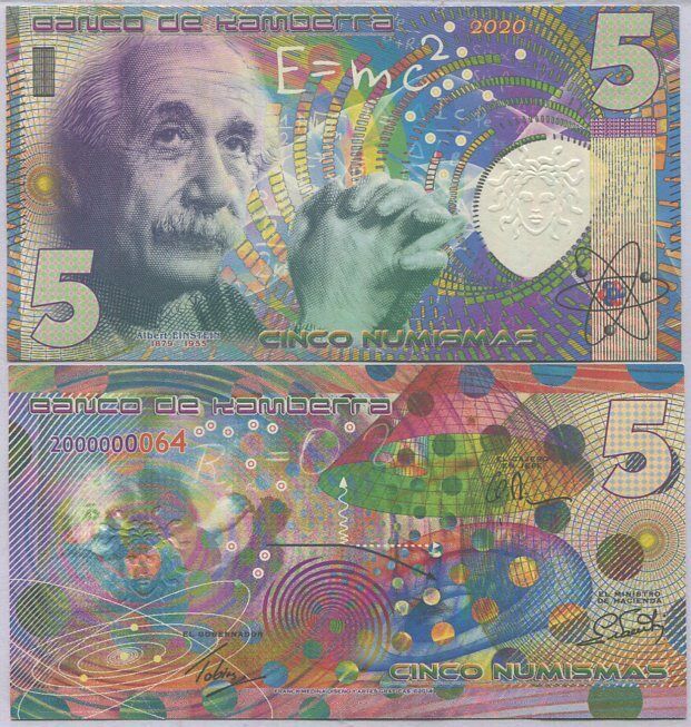 KAMBERRA 5 NUMISMAS 2020-2021 Private FANTASY Einstein NEW Design