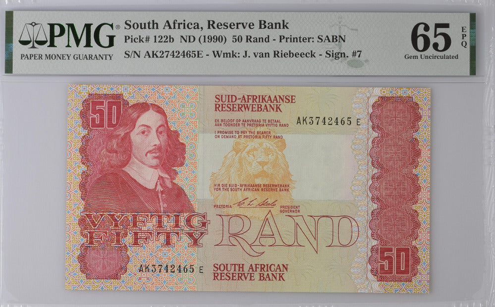 South Africa 50 Rand ND 1990 P 122 b GEM UNC PMG 65 EPQ