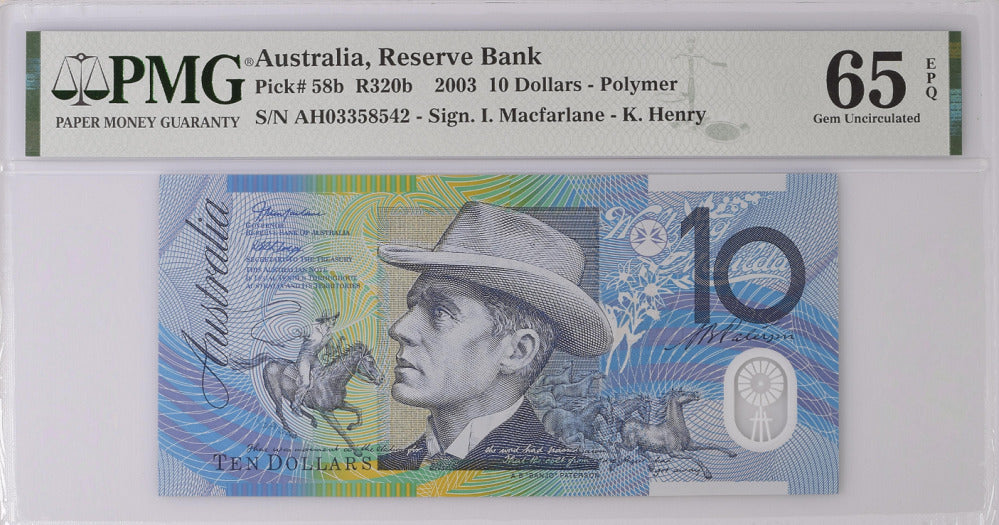 Australia 10 Dollars 2003 P 58 b Polymer GEM UNC PMG 65 EPQ