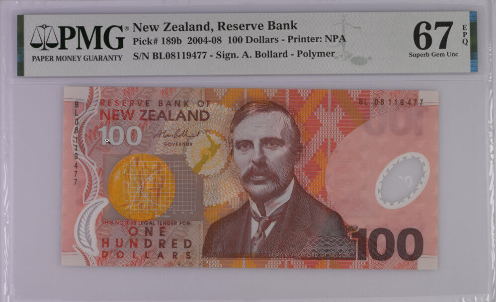 New Zealand 100 Dollars 2008 P 189 b Supber Gem UNC PMG 67 EPQ