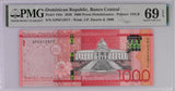 Dominican Republic 1000 Pesos 2020 P 193 e Superb GEM UNC PMG 69 EPQ
