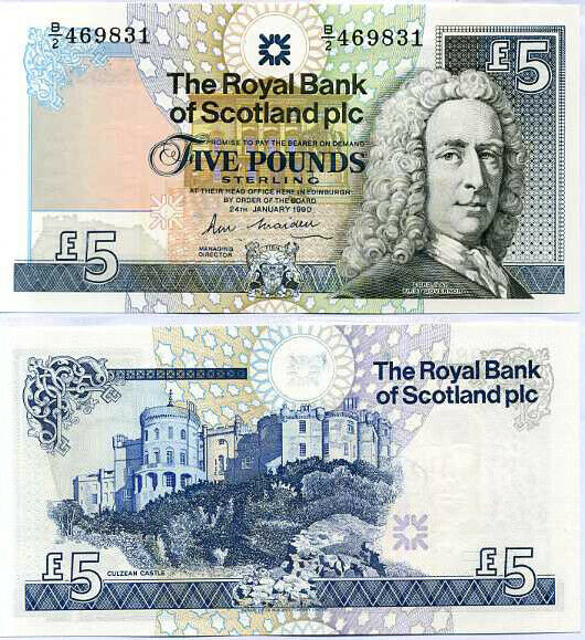 SCOTLAND 5 POUNDS 2010 P 362 UNC