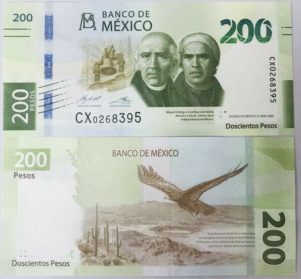 Mexico 200 Pesos 2021 P New UNC