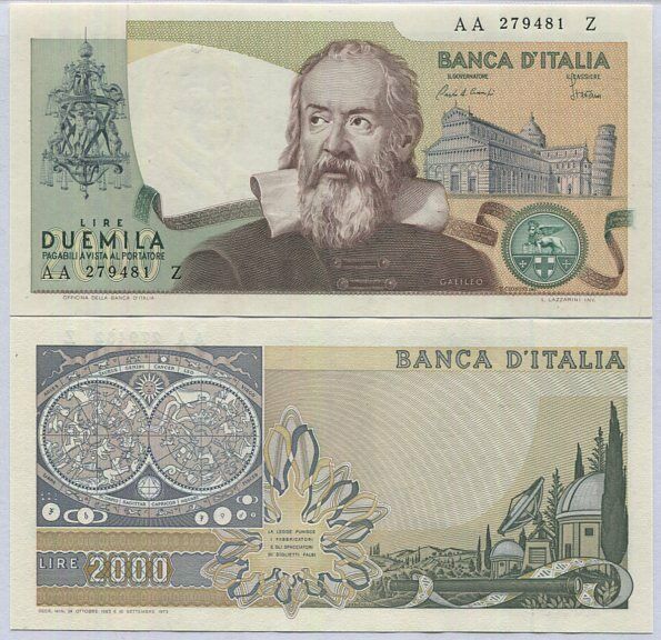 Italy 2000 Lire 1983 P 103 c UNC