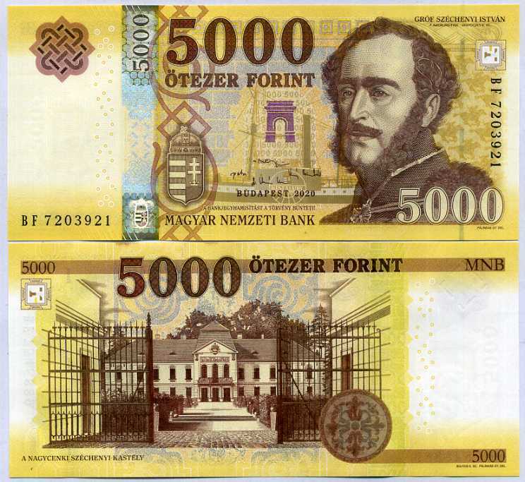 Hungary 5000 Forint 2020 P 205 UNC