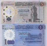 Libya Set 2 PCS 1 5 Dinar 2019 P 85 86 UNC