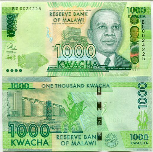 Malawi 1000 Kwacha 2016 P 67 b UNC