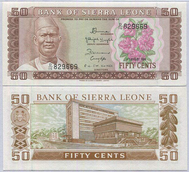 Sierra Leone 50 Cents 1984 P 4 e UNC