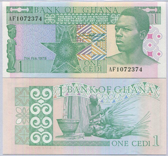 Ghana 1 Cedi 1979 P 17 a UNC