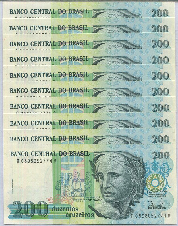 ヤフオク! - BANCO CENTRAL DO BRASIL 200CRUZEIRO ブラジル... | symposium.rest