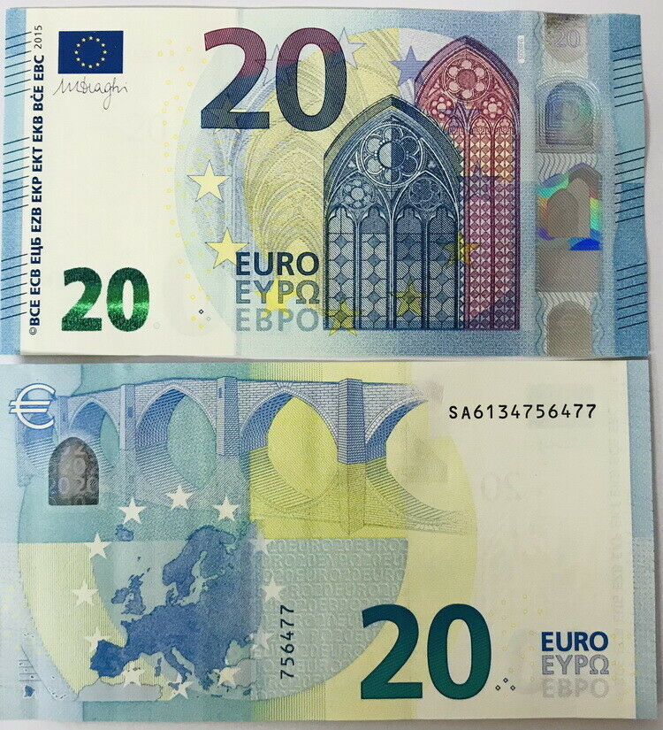 Euro 20 Euro Italy 2015 P 22 SA Prefix UNC