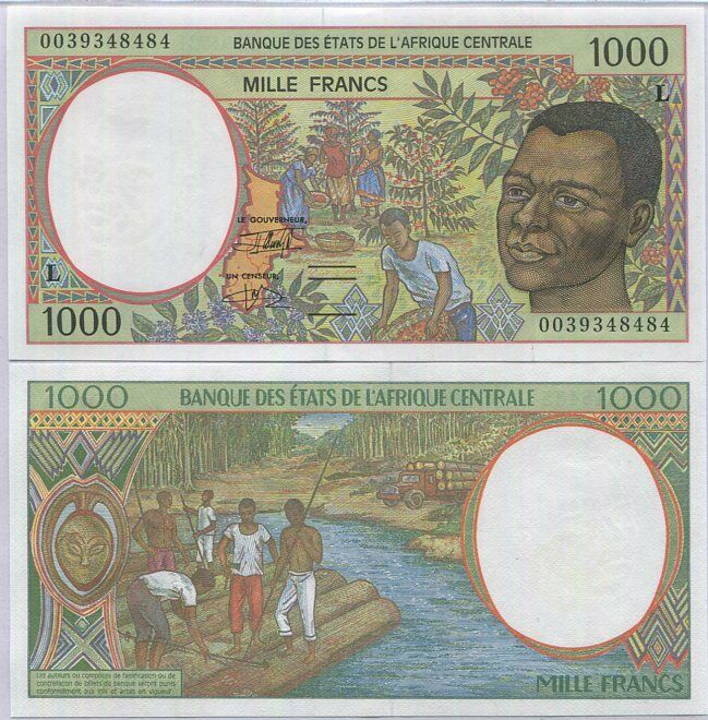 Central African States (CAS) GABON 1000 Francs 2000 P 402 Lg UNC