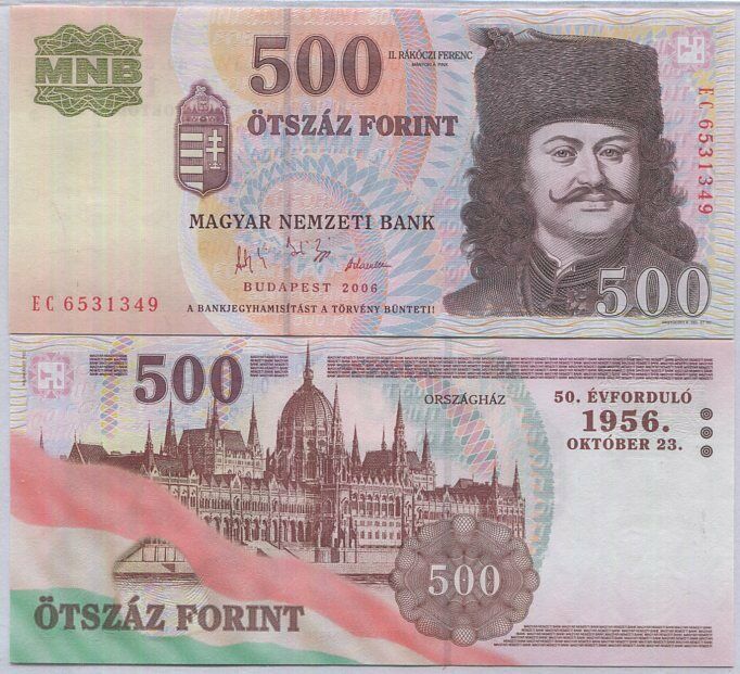 HUNGARY 500 FORINT 2006 P 194 UNC