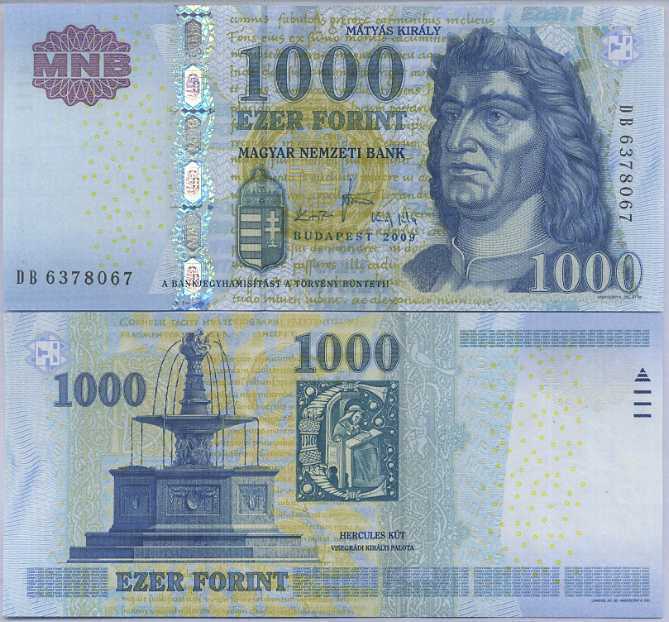 Hungary 1000 Forint 2009 P 197 a UNC