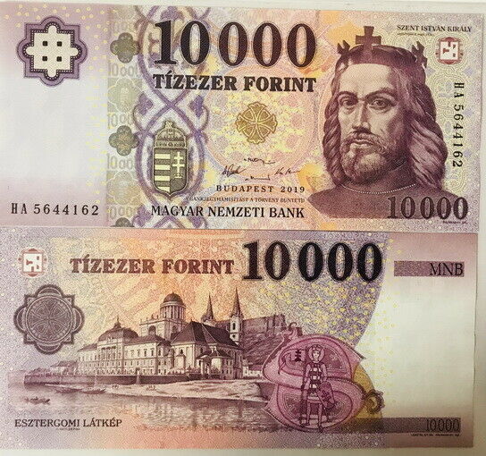 HUNGARY 10,000 10000 FORINT 2019 P 206 SIGN # 1 UNC