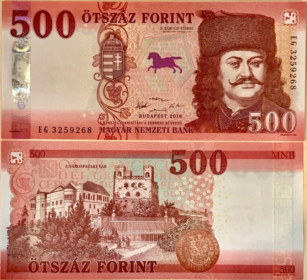 Hungary 500 Forint 2018 / 2019 P 202 a UNC