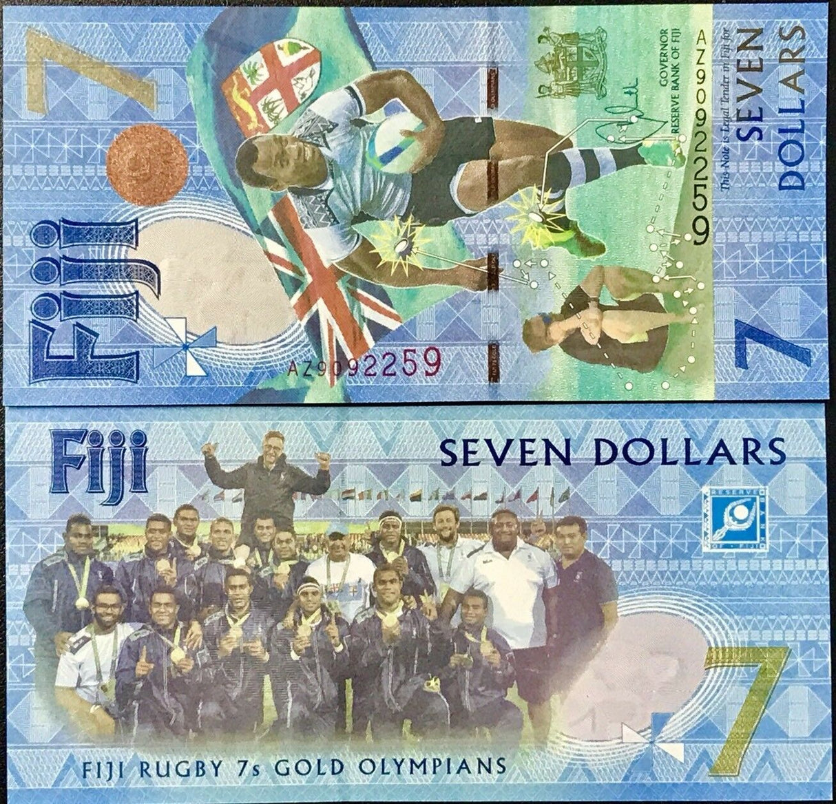 Fiji 7 Dollars 2016/2017 P 120 a Comm. AZ REPLACEMENT UNC
