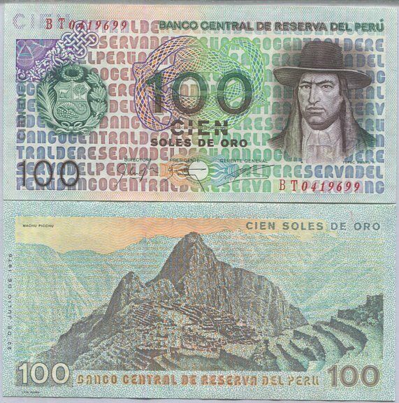 Peru 100 Soles 1976 P 114 UNC